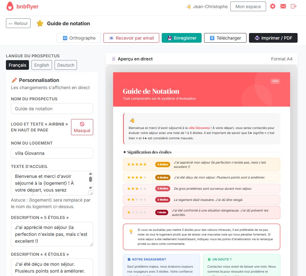 Aperçu du guide de notation